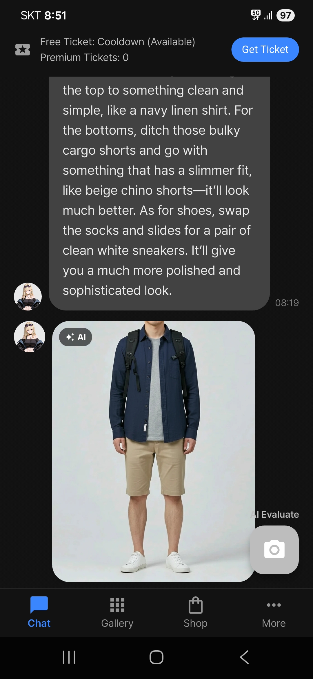 AI-edited outfit